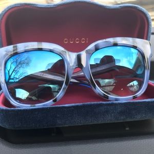 Gucci blue sunglasses